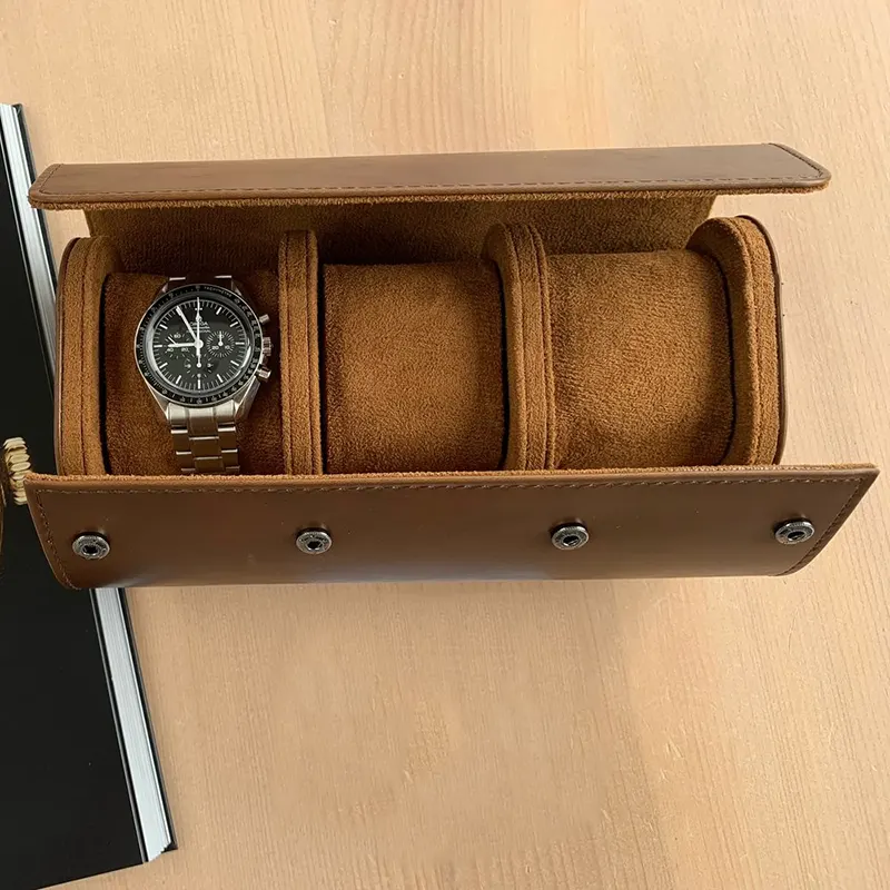 Premium Quality Imported Leather Travel Watch Box 3 Slots